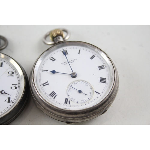 413 - Vintage Mixed Purity Silver Pocket Watches Hand-Wind WATCH RUNS