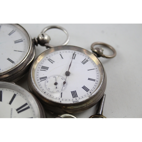 415 - Vintage Mixed Purity Silver Pocket Watches Key-Wind UNTESTED