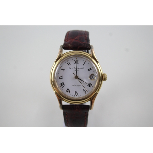 419 - Vintage Le Cheminant Gold Tone Watch ETA 2824 Auto WATCH RUNS