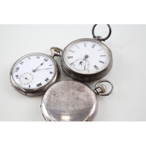 422 - Vintage 925 Silver Pocket Watches Key-Wind / Hand-Wind UNTESTED