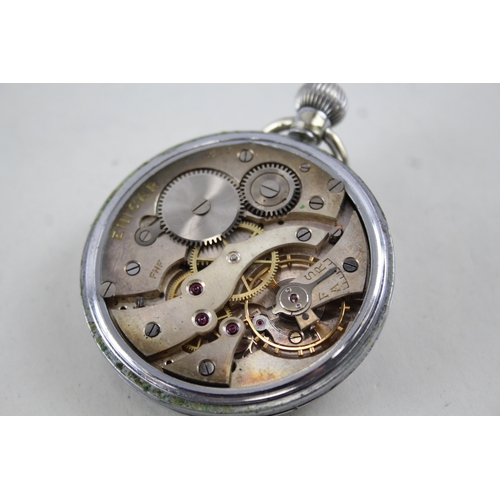 431 - Vintage British Military Issued GSTP Pocket Watch Hand-Wind WATCH RUNS