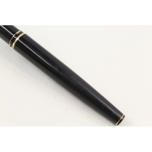 434 - Vintage Montblanc Classic Black Cased Fountain Pen w/ 14ct Gold Nib WRITING