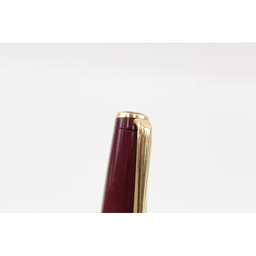 436 - Vintage Montblanc Classic Burgundy Fountain Pen w/ 14ct Gold Nib WRITING