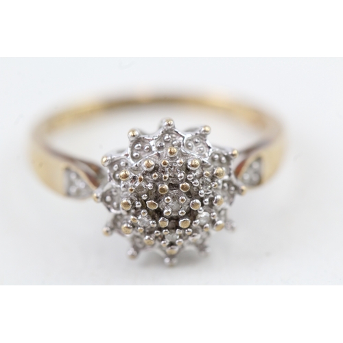 26 - 9ct gold parve set diamond dress ring, total diamond weight: 0.50ct (approximately) (2.4g) Size  L 1... 