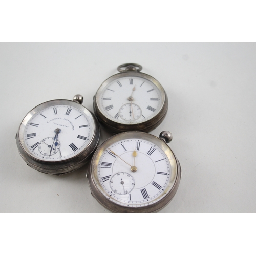 417 - Vintage Mixed Purity Silver Pocket Watches Key-Wind UNTESTED