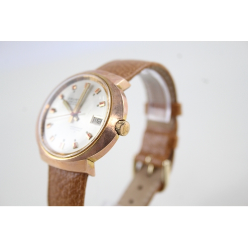 418 - Men's Vintage Cauny Gold Tone Watch Hand-Wind WATCH RUNS