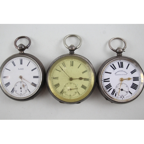 420 - Vintage Mixed Purity Silver Pocket Watches Key-Wind UNTESTED