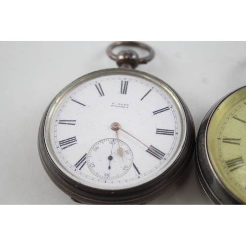 420 - Vintage Mixed Purity Silver Pocket Watches Key-Wind UNTESTED