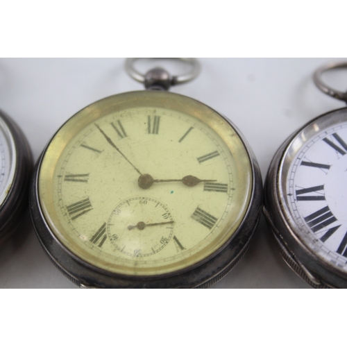 420 - Vintage Mixed Purity Silver Pocket Watches Key-Wind UNTESTED