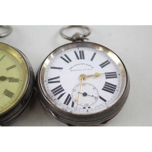 420 - Vintage Mixed Purity Silver Pocket Watches Key-Wind UNTESTED