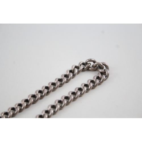 423 - Vintage 925 Silver Pocket Watch Chain T-Bar