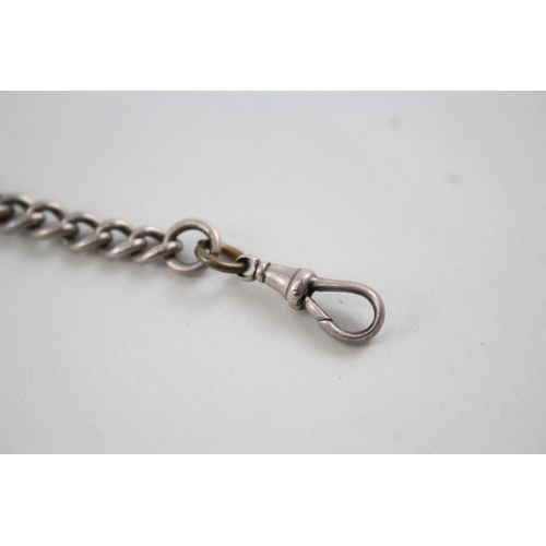 423 - Vintage 925 Silver Pocket Watch Chain T-Bar