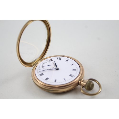 426 - Vintage Tavannes Rolled Gold Open Face Pocket Watch Hand-Wind WATCH RUNS