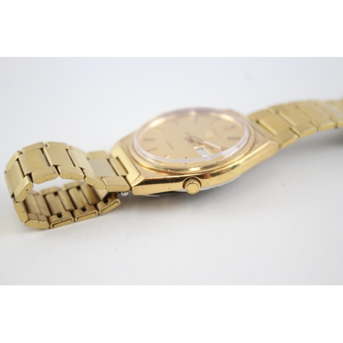 432 - Vintage Seiko 5 Gold Tone Watch Auto WATCH RUNS