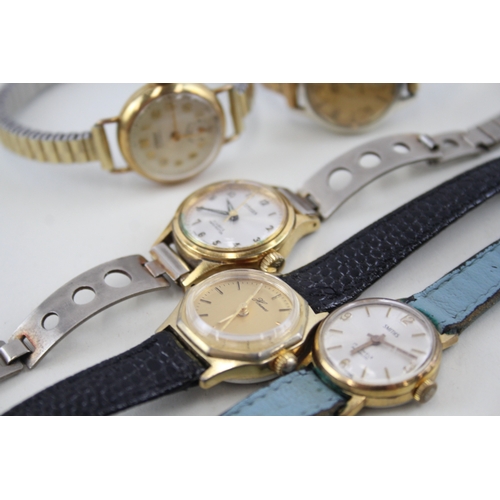 433 - Women's Vintage Gold Tone Watch Hand-Wind Smiths Citizen WATCH RUNS