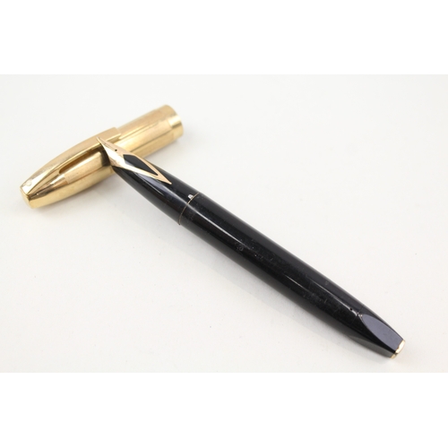 439 - Vintage Sheaffer PFM Pen For Men Black Fountain Pen w/ 14ct Gold Nib WRITING