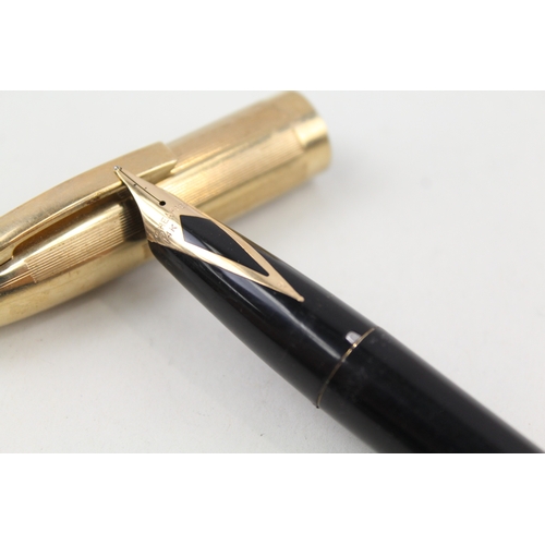 439 - Vintage Sheaffer PFM Pen For Men Black Fountain Pen w/ 14ct Gold Nib WRITING