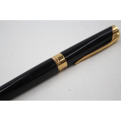 444 - Waterman L'etalon Black Lacquer Fountain Pen w/ 18ct Gold Nib WRITING