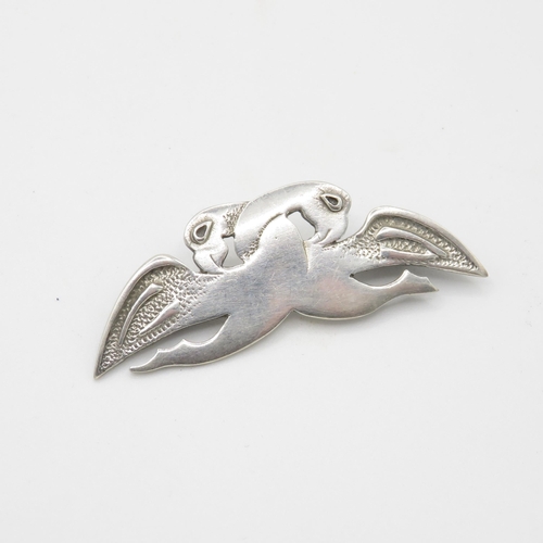 256 - Ola Gorie Entwined Puffin Brooch 10g