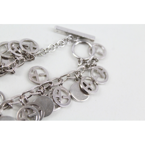 268 - Emporio Armani Sterling Silver Necklace & Bracelet inc. Cross x 2 34g