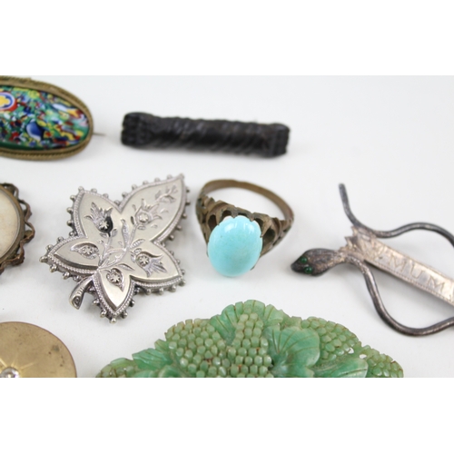 276 - Collection of Antique Jewellery inc. Locket, Paste, Snake, Sweetheart 69g