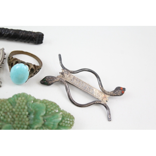 276 - Collection of Antique Jewellery inc. Locket, Paste, Snake, Sweetheart 69g