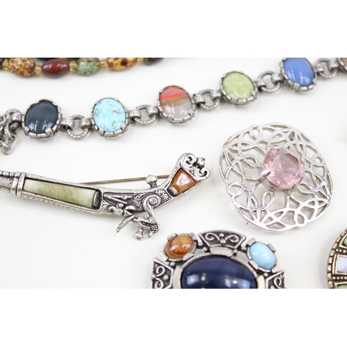 279 - Collection of Scottish Jewellery inc. Connemara Marble, Simulated Gemstone 240g