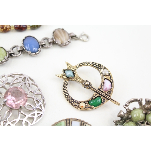 279 - Collection of Scottish Jewellery inc. Connemara Marble, Simulated Gemstone 240g