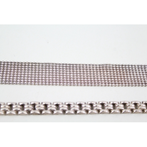 280 - Collection of Sterling Silver Bracelets inc. Bismark, Double Curb x 3 64g
