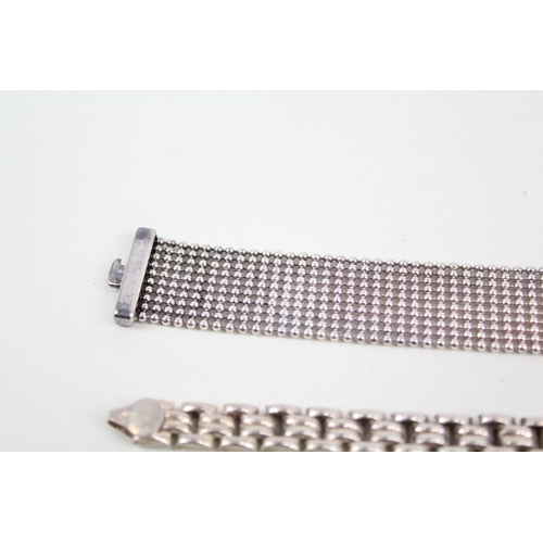 280 - Collection of Sterling Silver Bracelets inc. Bismark, Double Curb x 3 64g