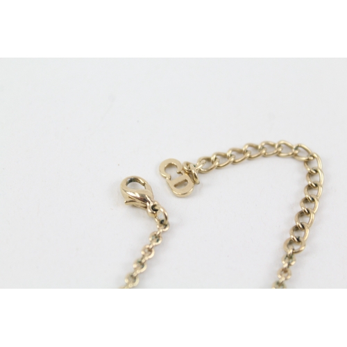 284 - Christian Dior 1980s Gold Tone Necklace inc. Simulated Pearl 10g