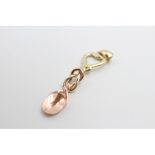 112 - 9ct rose and yellow gold welsh love spoon by Clogau (2.1g)