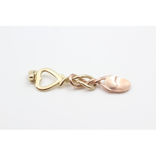 112 - 9ct rose and yellow gold welsh love spoon by Clogau (2.1g)