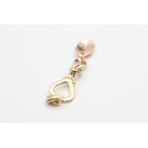 112 - 9ct rose and yellow gold welsh love spoon by Clogau (2.1g)