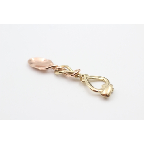 112 - 9ct rose and yellow gold welsh love spoon by Clogau (2.1g)