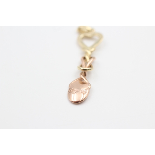 112 - 9ct rose and yellow gold welsh love spoon by Clogau (2.1g)