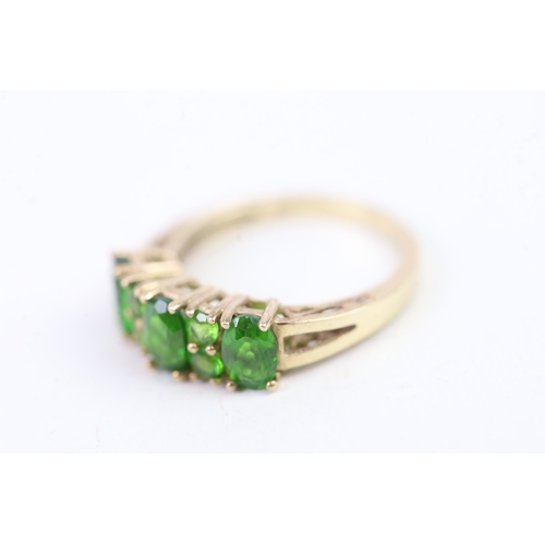 137 - 9ct gold chrome diopside set dress ring (2.6g) Size  L