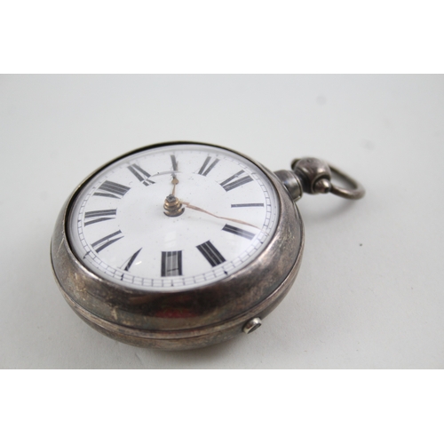 478 - Antique William Davies Silver Verge Fusee Pocket Watch Key-Wind Spares/Repairs