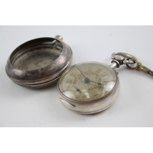 481 - Antique 925 Silver Verge Fusee Pocket Watch Key-Wind WATCH RUNS