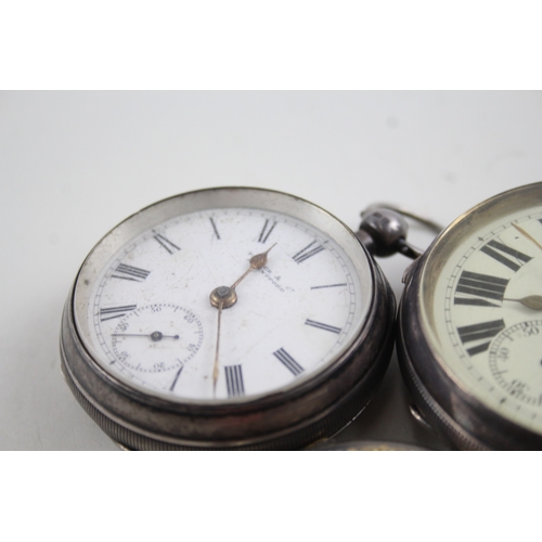 485 - Vintage Mixed Purity Silver Pocket Watches Key-Wind UNTESTED