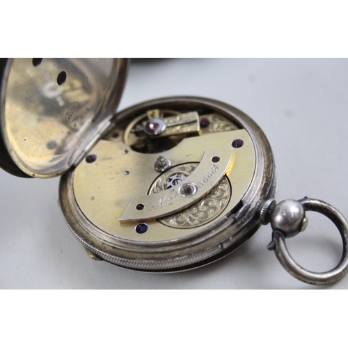 485 - Vintage Mixed Purity Silver Pocket Watches Key-Wind UNTESTED