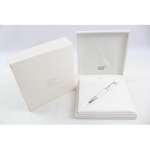 486 - Montblanc Princess Grace de Monaco White Resin Ballpoint Pen / Biro Boxed