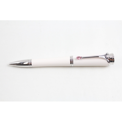 486 - Montblanc Princess Grace de Monaco White Resin Ballpoint Pen / Biro Boxed