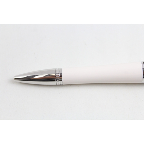 486 - Montblanc Princess Grace de Monaco White Resin Ballpoint Pen / Biro Boxed