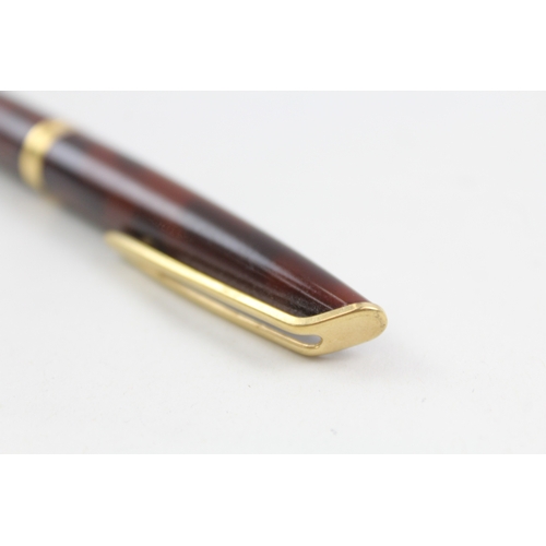 487 - Vintage Waterman C/F Tortoiseshell Effect Fountain Pen w/ 18ct Nib WRITING