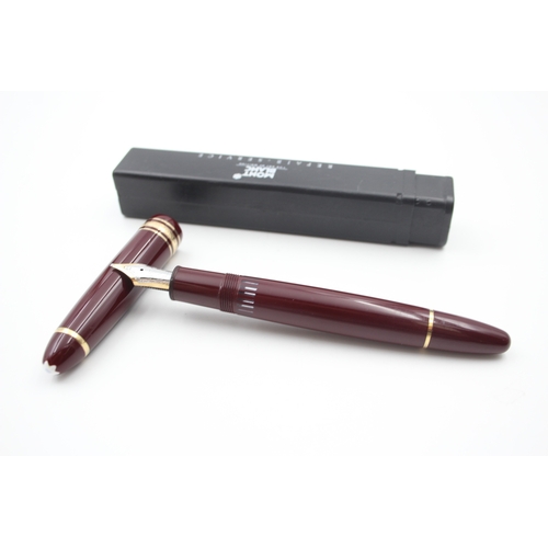 488 - Montblanc Meisterstuck No.146 Burgundy Fountain Pen w/ 14ct Gold Nib WRITING