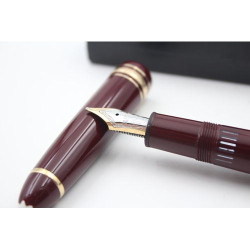 488 - Montblanc Meisterstuck No.146 Burgundy Fountain Pen w/ 14ct Gold Nib WRITING