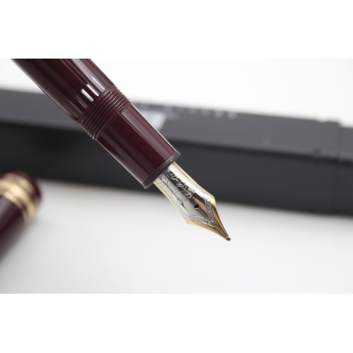 488 - Montblanc Meisterstuck No.146 Burgundy Fountain Pen w/ 14ct Gold Nib WRITING