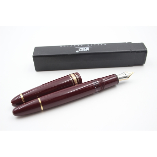 488 - Montblanc Meisterstuck No.146 Burgundy Fountain Pen w/ 14ct Gold Nib WRITING