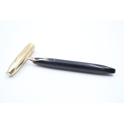 495 - Vintage Sheaffer PFM Pen For Men Black Fountain Pen w/ 14ct Gold Nib WRITING